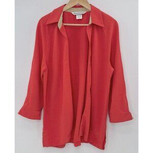Draper & Damon’s Bright Red‎ Open Front U Lined Blazer Sweater Sz 12 Canada